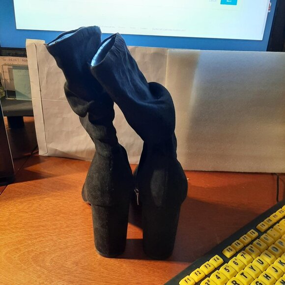 NEW ! Nine West Denner Pointed Toe Slouchy Boot Black Sz10 - Picture 4 of 8